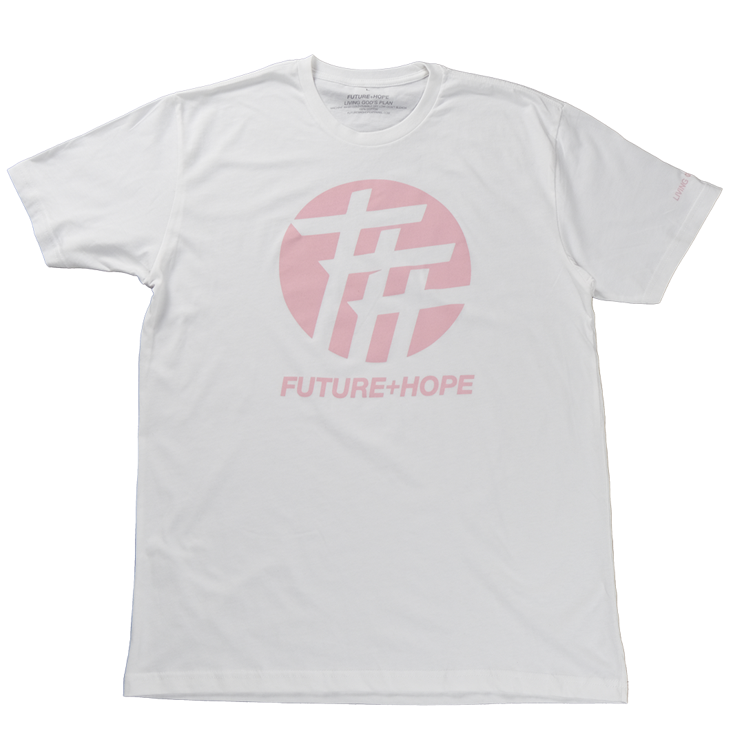 3 Crosses Tee (White/Blush)
