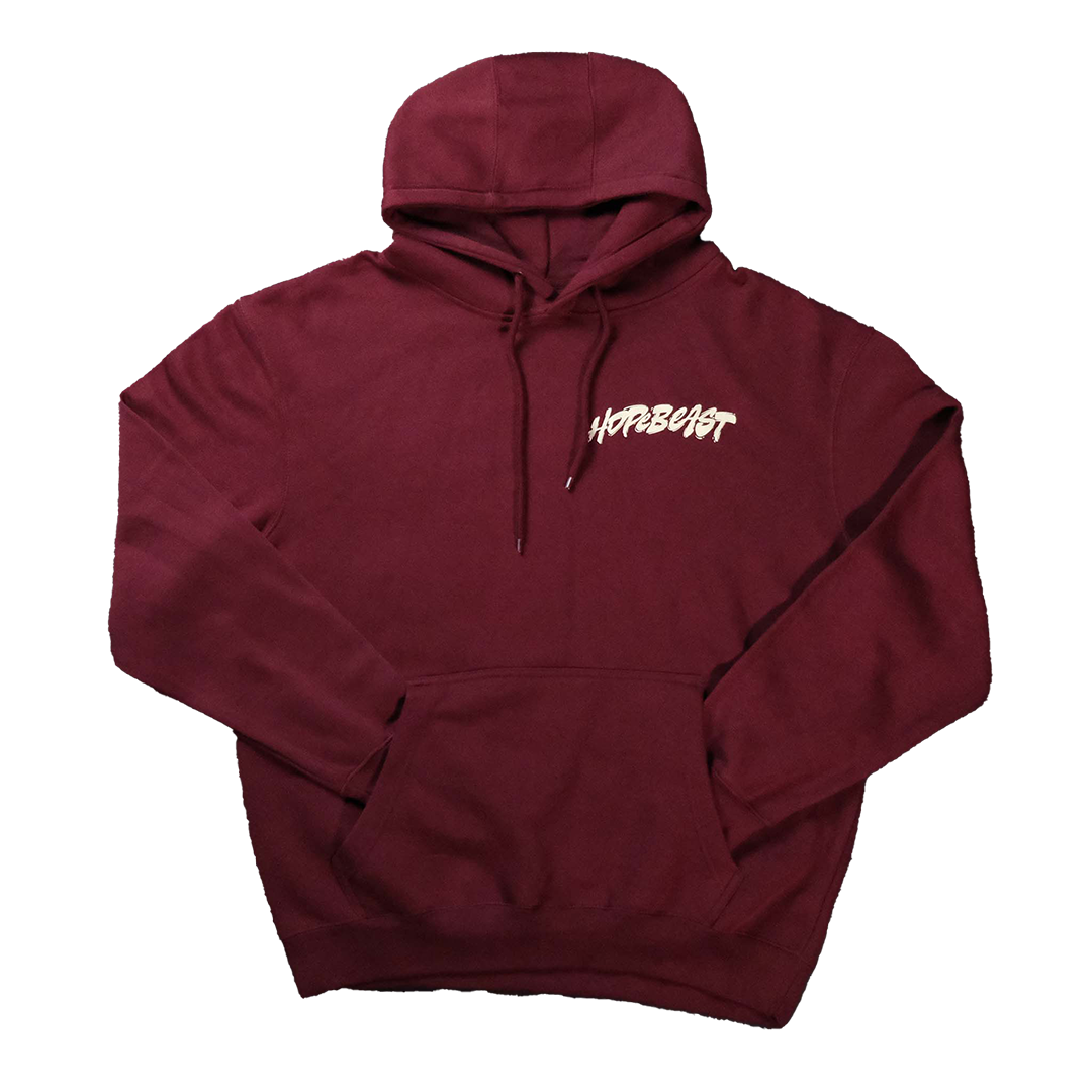 MH, LH Hoodie (Wine/Off-white)
