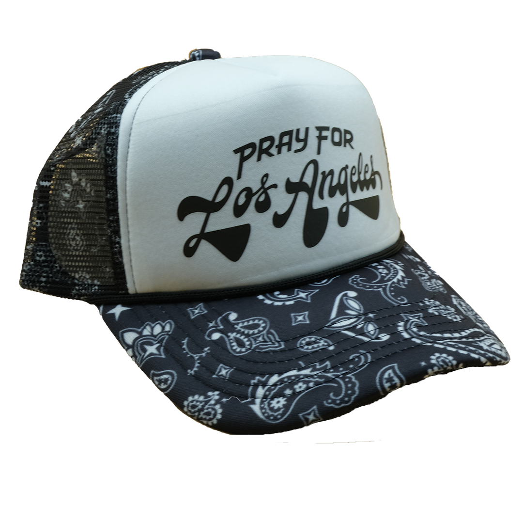 P4LA Trucker (Black/White Paisley)