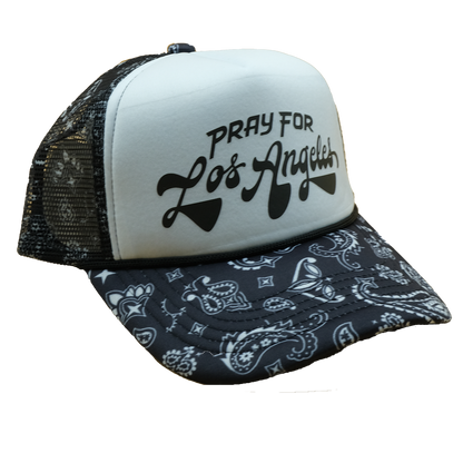P4LA Trucker (Black/White Paisley)